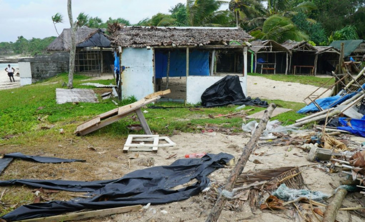 Damage caused by Harold near Vanuatu's capital Port Vila is shown on April 7. The storm is now moving towards Fiji