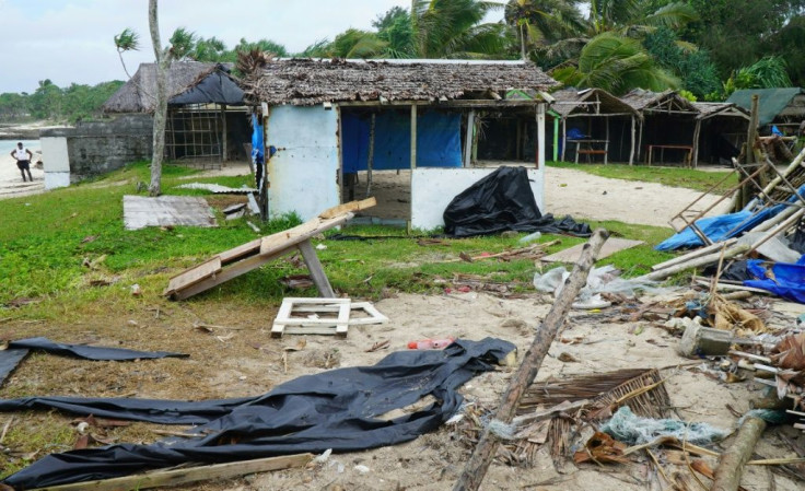 Damage caused by Harold near Vanuatu's capital Port Vila is shown on April 7. The storm is now moving towards Fiji