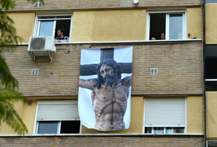 With a nationwide lockdown in place to curb the spread of COVID-19, Spaniards are finding ways to mark Holy Week from their homes