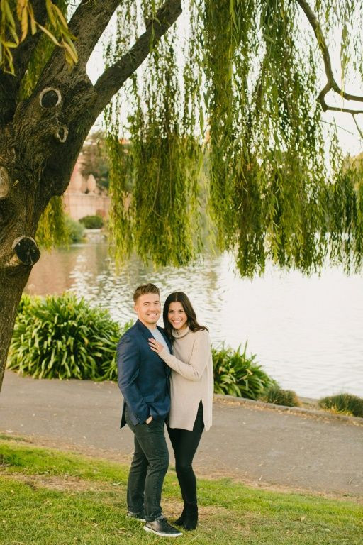 This handout picture courtesy of One Love Photography shows Jacqueline Gazette and her fiance Bryan Altenhaus posing at the at the Palace of Fine Arts in San Francisco in November 2019.