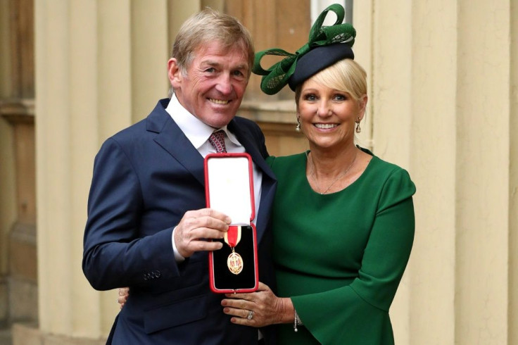 Kenny Dalglish with his wife Marina after being knighted in 2018