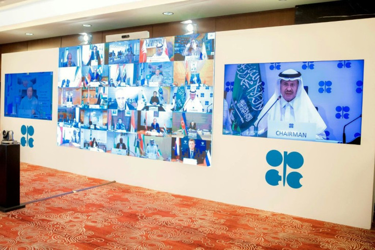 Saudi Energy Minister Prince Abdulaziz bin Salman chairs  a virtual meeting of G20 energy ministers
