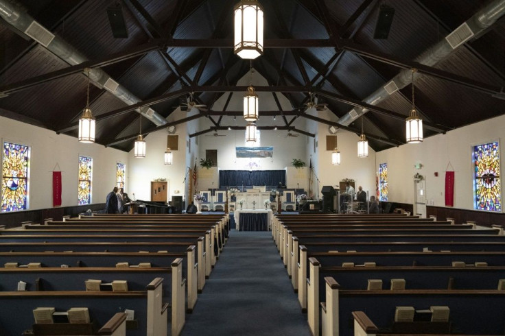 The Friendship Baptist Church in Baltimore, Maryland goes ahead with Easter services despite an order from Maryland Governor Larry Hogan to remain closed amid the coronavirus pandemic