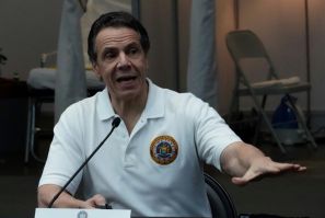 New York Governor Andrew Cuomo, pictured here at a press conference March 27, 2020