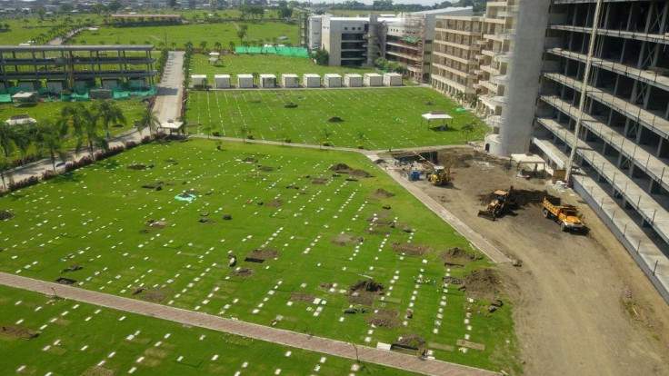 New graves are seen in a cemetery in Guayaquil, Ecuador, on April 12 2020
