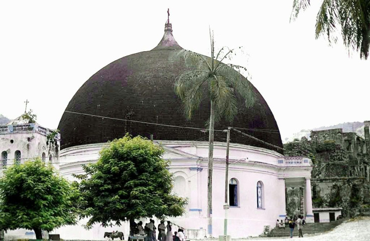 The 220 year-old Our Lady of the Immaculate Conception church in Milot, pictured in 2002, lost its dome in the fire