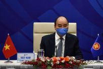 Vietnam's Prime Minister Nguyen Xuan Phuc waits for the start of the ASEAN meeting