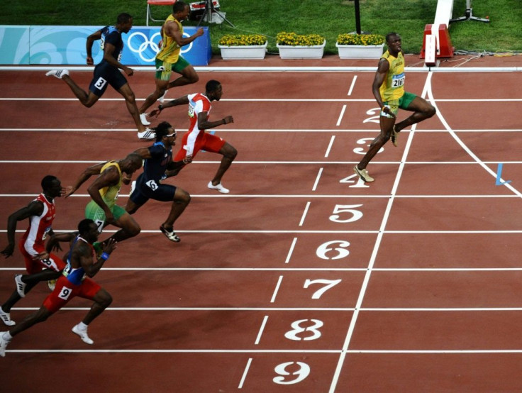 Jamaica's Usain Bolt won the Beijing Olympics 100m in a world-record time