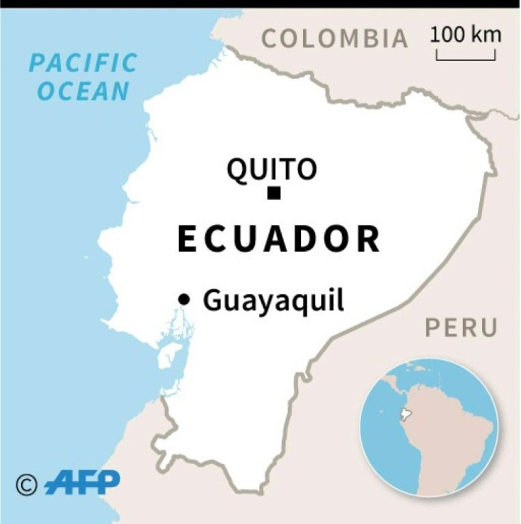 Map of Ecuador locating Guayaquil