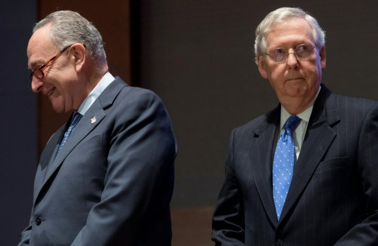 The office of Republican Senate Majority Leader Mitch McConnell (R) said that confirmation of top administration appointees required the consent of Democratic Senate Minority Leader Chuck Schumer (L)