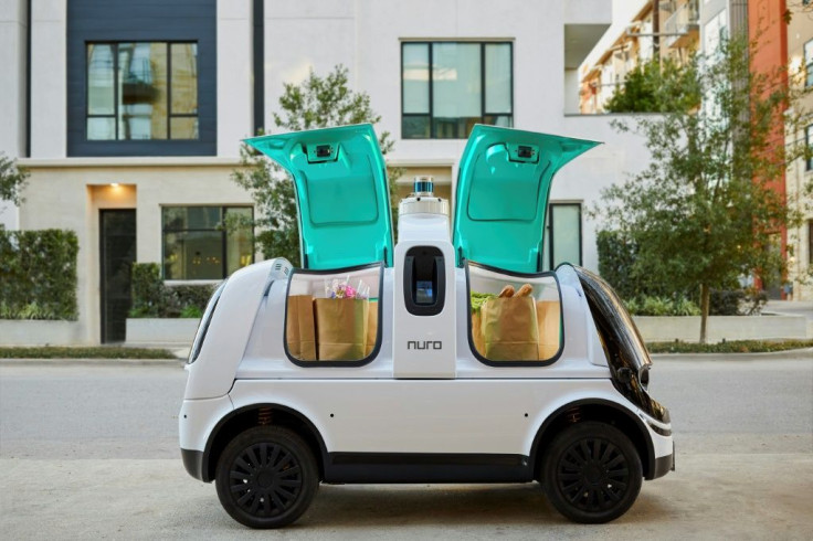 Nuro's R2 self-driving vehicle has been making food deliveries in the Houston area in partnership with Kroger