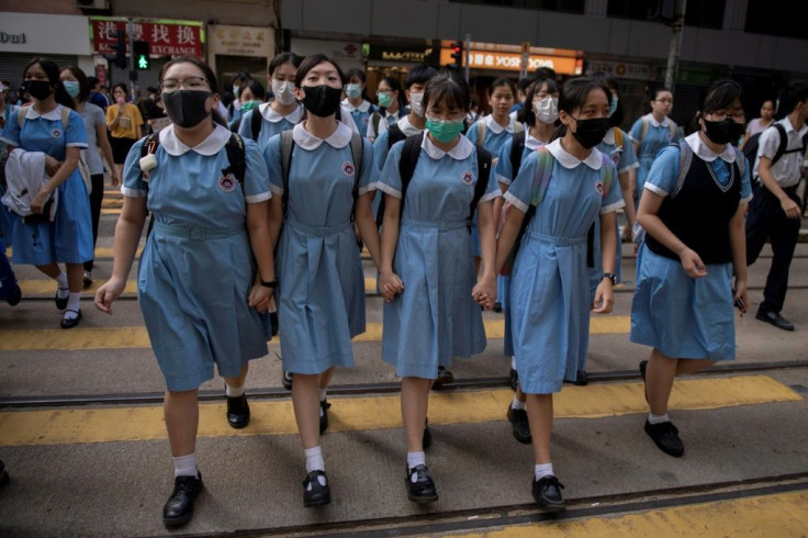 Asturi's images included protesting Hong Kong schoolgirls
