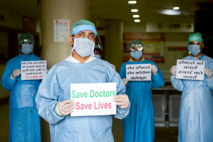 Doctors and medical staff in India protest against assaults on health workers