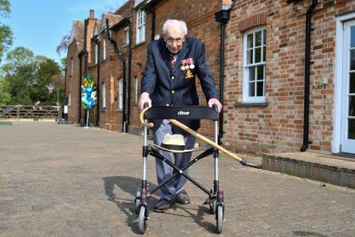 British WWII veteran Captain Tom Moore, 99, has raised  over Â£18 million for healthcare workers after gaining global attention with his garden walks