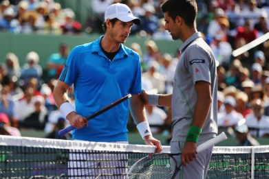 Old rivals: Andy Murray and Novak Djokovic