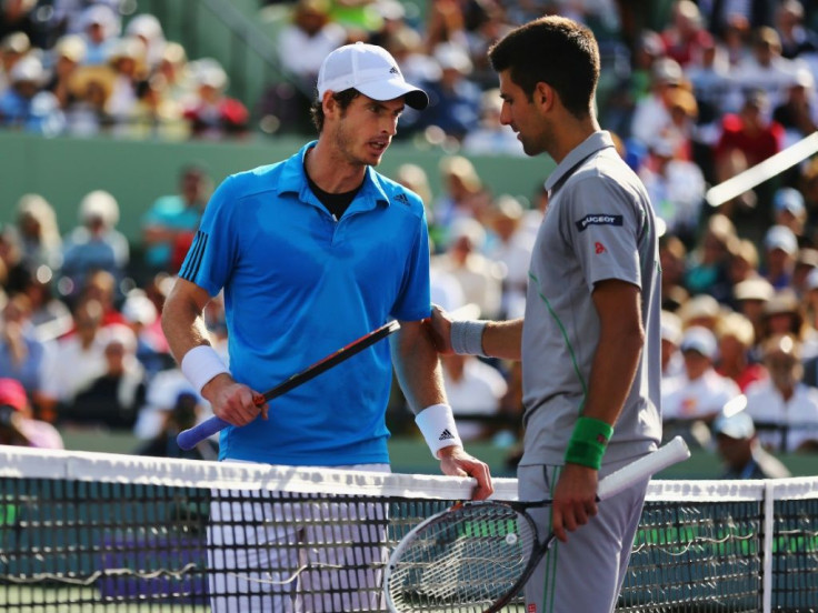 Old rivals: Andy Murray and Novak Djokovic