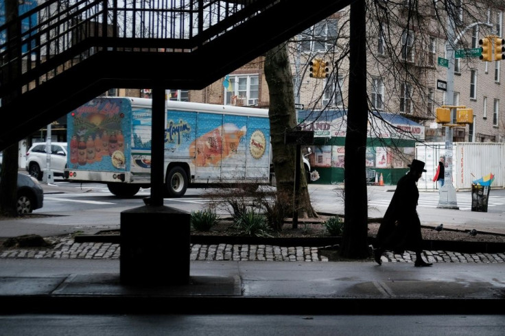 A street in Brooklyn, in New York, which has become the epicenter of the coronavirus outbreak in the US