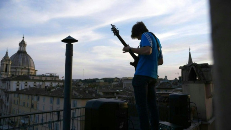 A young Roman boy went viral playing covers of Ennio Morricone's music from his terrace