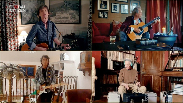 Mick Jagger, Keith Richards, Ronnie Wood and Charlie Watts of The Rolling Stones headlined a marathon global concert celebrating health workers combatting coronavirus
