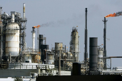 An oil refinery in Galveston Bay in Texas. A lack of storage facilities is pushing the price of oil down