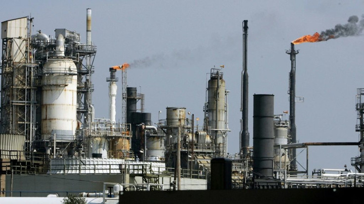 An oil refinery in Galveston Bay in Texas. A lack of storage facilities is pushing the price of oil down