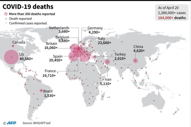 COVID-19 deaths around the world