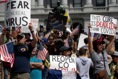 Anti-lockdown demonstrations in the US over the weekend drew hundreds of people in states including Colorado, Texas, Maryland, New Hampshire and Ohio