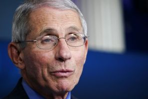 In a preview of his interview with actor Will Smith, Dr Anthony Fauci (pictured April 16, 2020), is quick to reassure a young girl that the Tooth Fairy "is not going to get sick" from the coronavirus