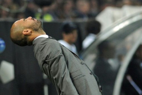 Pep Guardiola showed his frustration as Barcelona lost in Milan
