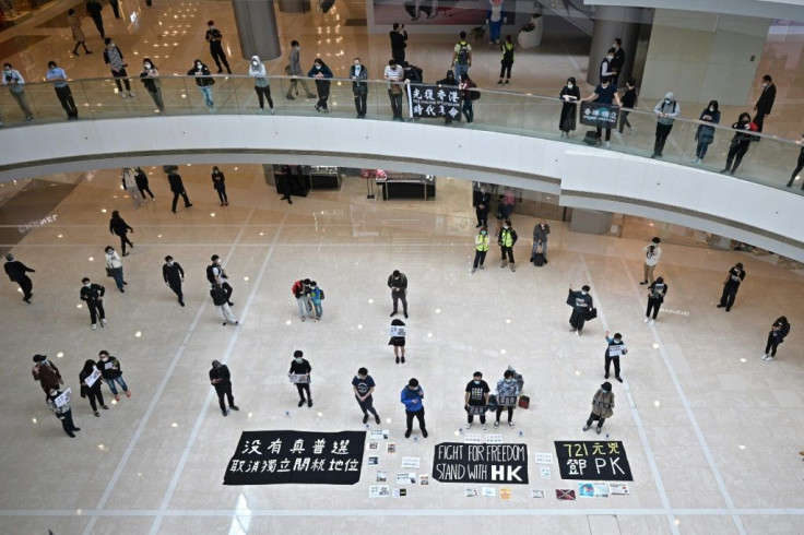Around 30 people joined the lunchtime rally