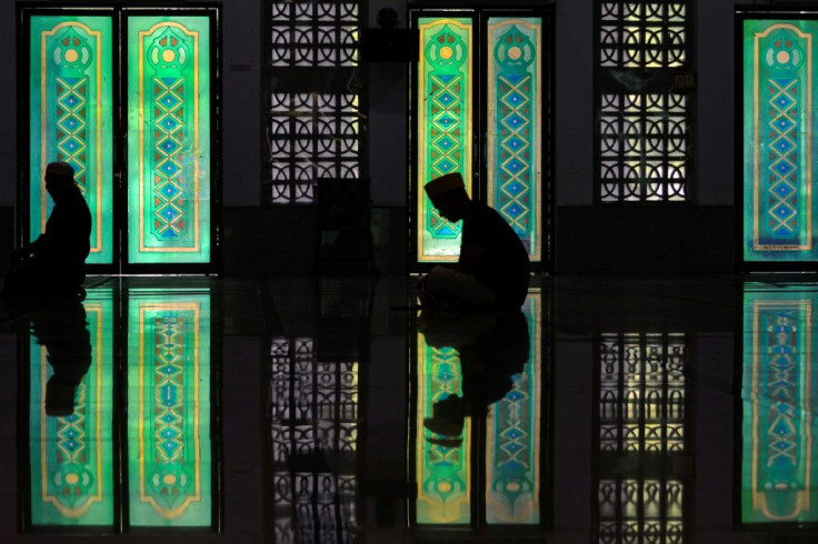 Some people still took part in Friday prayers at this mosque in Banda Aceh in Indonesia but attendance was lower than usual