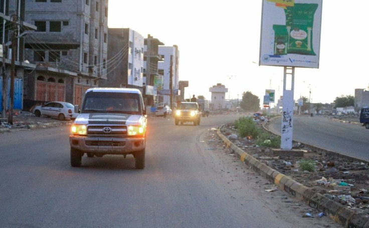 Fighters with Yemen's separatist Southern Transitional Council (STC) drive their vehicles through Aden on Sunday