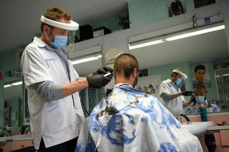 Hairdressers in Switzerland were allowed to reopen as the country started lifting its coronavirus lockdown measures