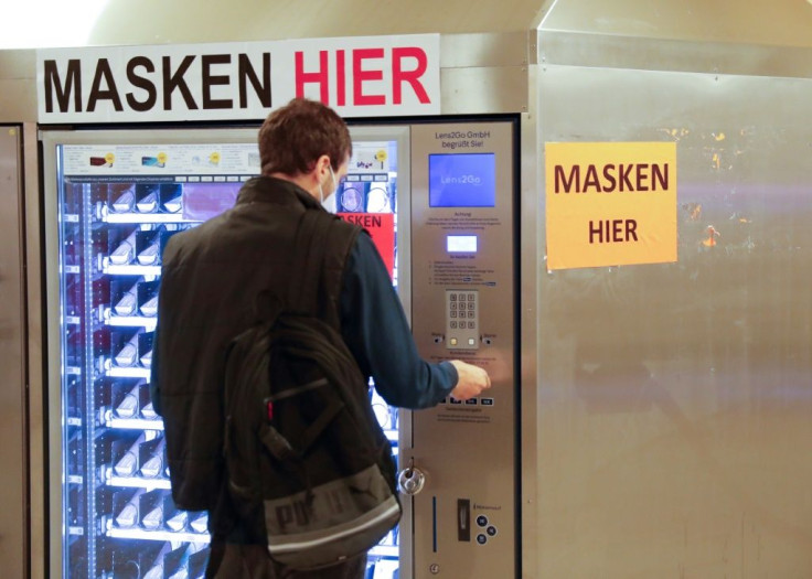Berlin's Zoo station offered reusable masks for sale in a vending machine for anyone caught out at the last minute