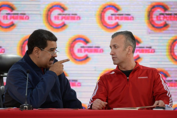 Venezuela's Tareck El Aissami (R) - here with President Nicolas Maduro - has been indicted in the United States on drugs trafficking charges