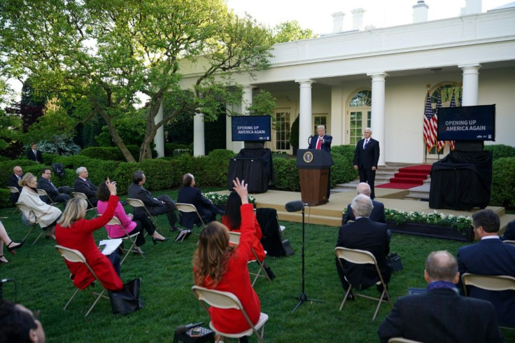 US President Donald Trump was relatively drama free in his Rose Garden appearance