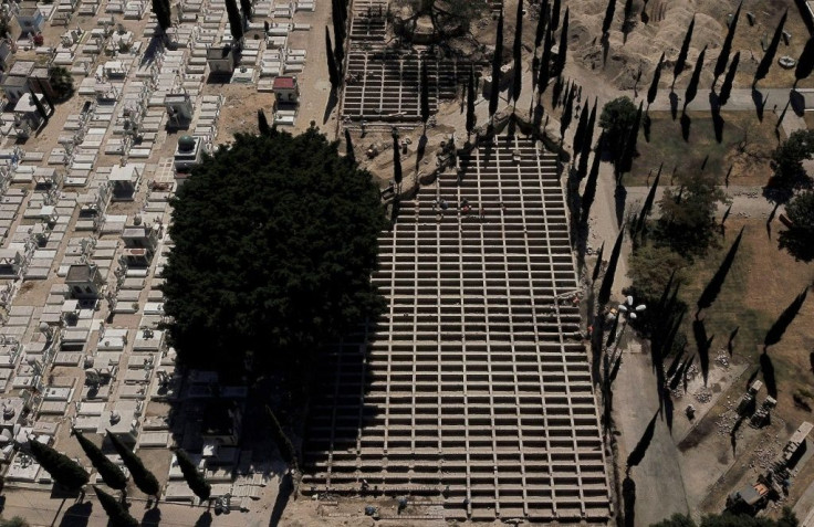 Workers build 700 graves at the MezquitÃ¡n Pantheon cemetery in preparation for possible victims of the novel COVID-19 coronavirus in Guadalajara, Mexico