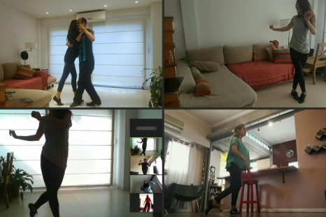 While tango dance parties in Buenos Aires remain closed due to the pandemic, dedicated tango dancers follow classes online as they strut their stuff in their living rooms