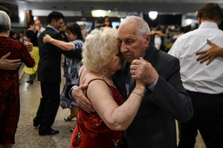 In normal times the embrace is an essential part of the tango but the coronavirus lockdown means many are now left to go solo at home