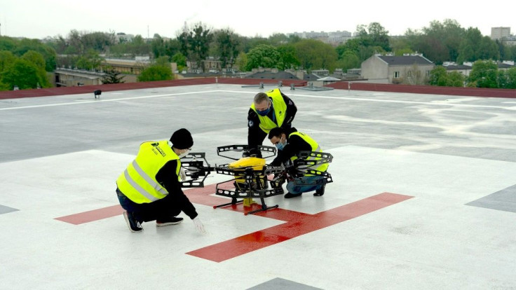 The drones can beat the traffic jams ambulances have to negotiate, helping contribute to the fight against the coronavirus