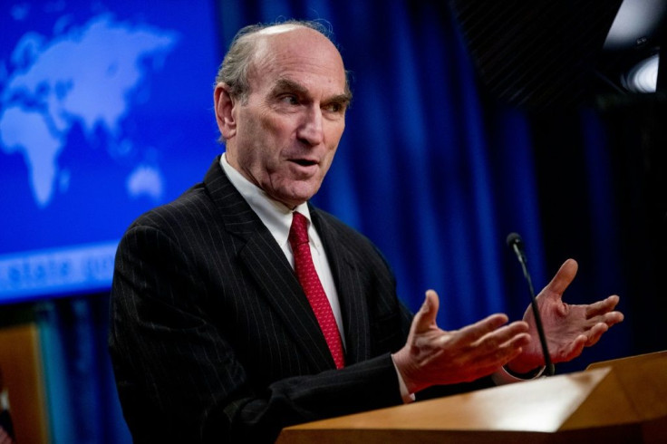 US special envoy to Venezuela Elliott Abrams is seen in Washington, DC in March 2020