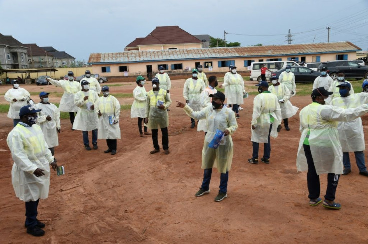 Lagos State Environmental Protection Agency agents train leaders of various unions on measures to curb the spread of COVID-19