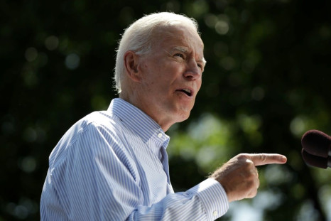 In this file photo taken on May 18, 2019, former US Vice President Joe Biden speaks during the kick off of his presidential election campaign in Philadelphia, Pennsylvania