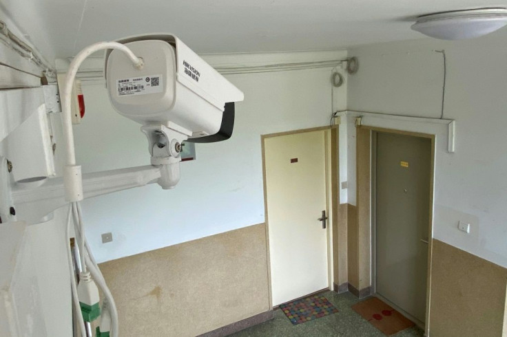 A camera was installed in front of the door of a home in Beijing to monitor the resident's movements