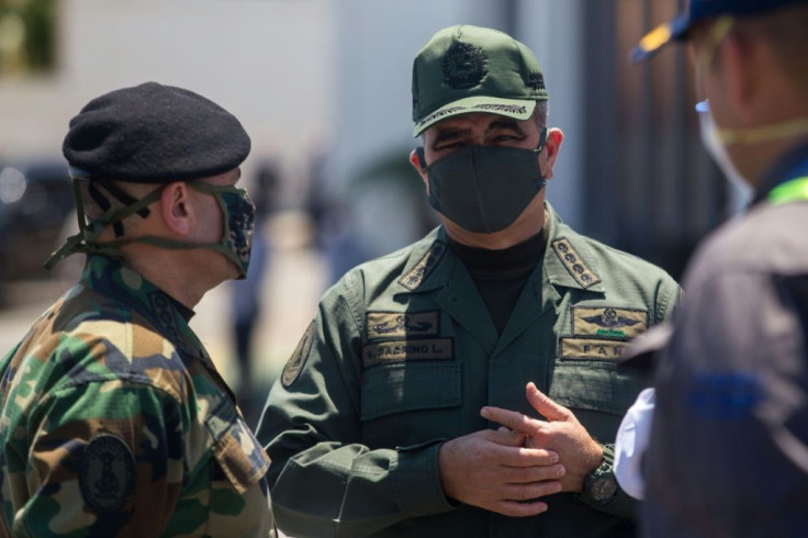 Defense Minister Vladmir Padrino Lopez (c) is heading a military operation to uncover any supporters that the "mercenaries" may have had in Venezuela
