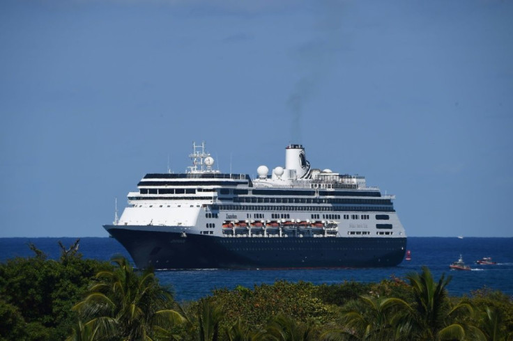 The Holland America cruise ship Zaandam arrives at Port Everglades in Fort Lauderdale, Florida