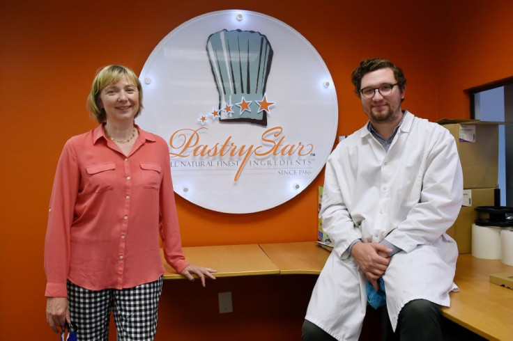 Mireille Picou and her son Antonin, who now runs PastryStar, are seen at the company's headquarters in Laurel, Maryland