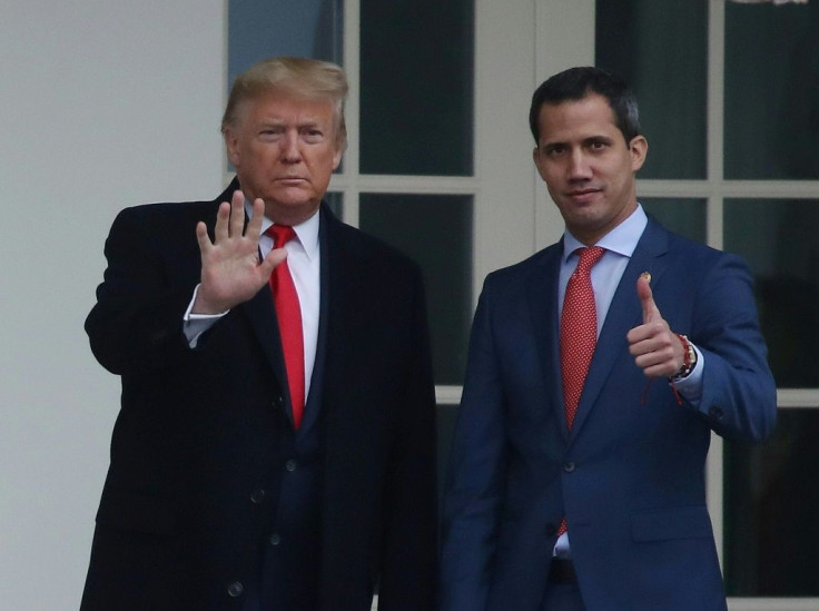 US President Donald Trump meets at the White House with Venezuela's opposition leader Juan Guaido, recognized by Washington as interim president, in February 2020