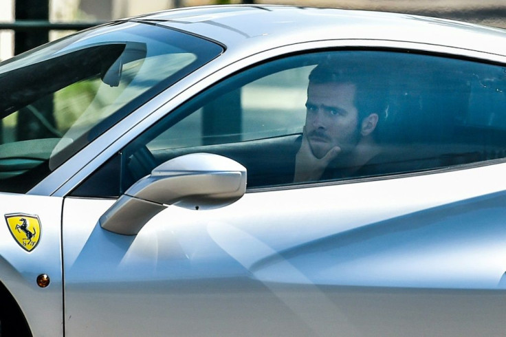Bosnian midfielder Miralem Pjanic arrives at Juventus' Continassa training ground in Turin