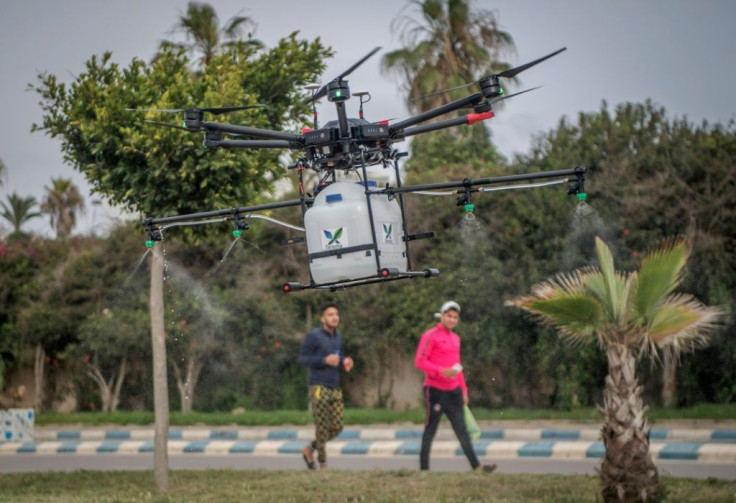 Morocco is trialling high tech solutions like disinfectant-spraying drones to help fight the new coronavirus